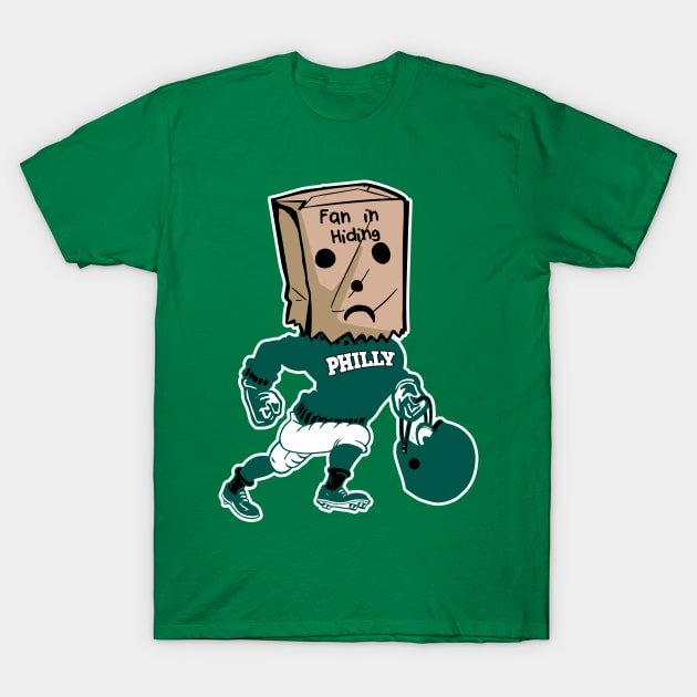 Philadelphia Fan In Hiding T-Shirt by darklordpug